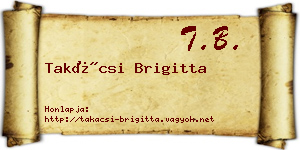 Takácsi Brigitta névjegykártya